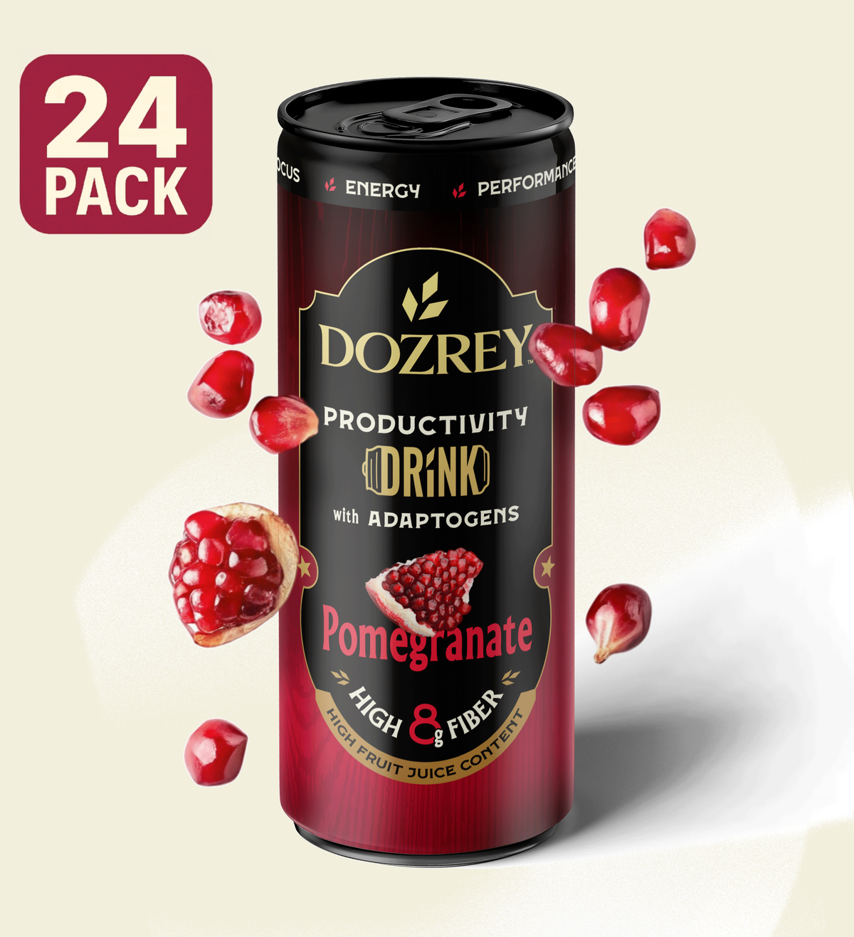 DOZREY Productivity Drink - granátové jablko 24 ks (330ml)